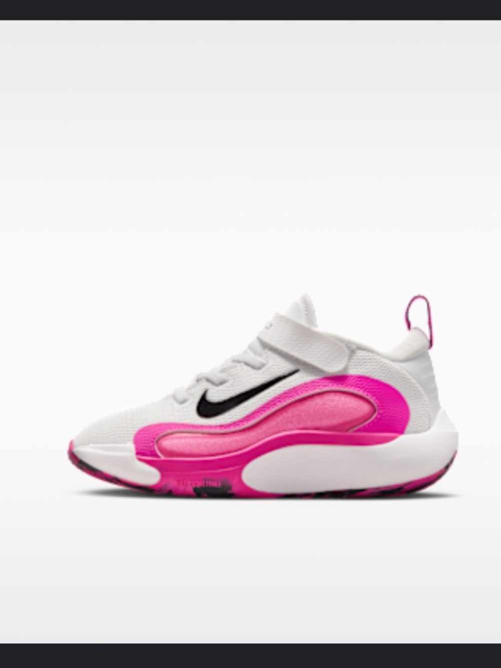 Nike Kids' IsoFly Sneakers in White and Hot Pink